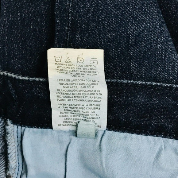 Lee Riders Women's 16M Jeans Indigo Dark Wash Cuffed Crop Distressed NWT N - Picture 4 of 6